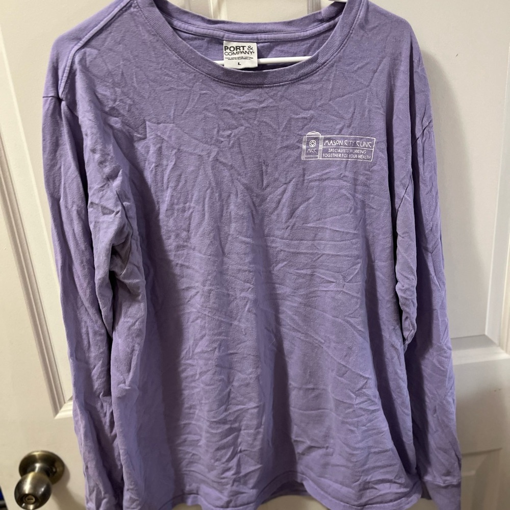 Port & Company Purple Long Sleeve Shirt